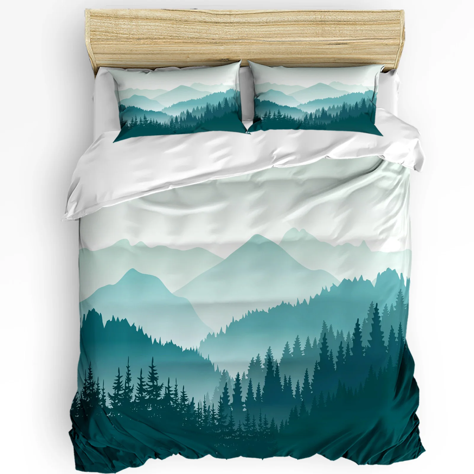 

Mountains Jungle Silhouette Printed Comfort Duvet Cover Pillow Case Home Textile Quilt Cover Boy Kid Teen Girl 3pcs Bedding Set