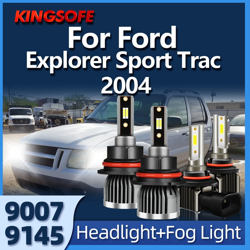 

2/4PCS Led Headlight 110W 6000K 9007 Bulb Car Fog Light 26000LM Fit For Ford Explorer Sport Trac 2004