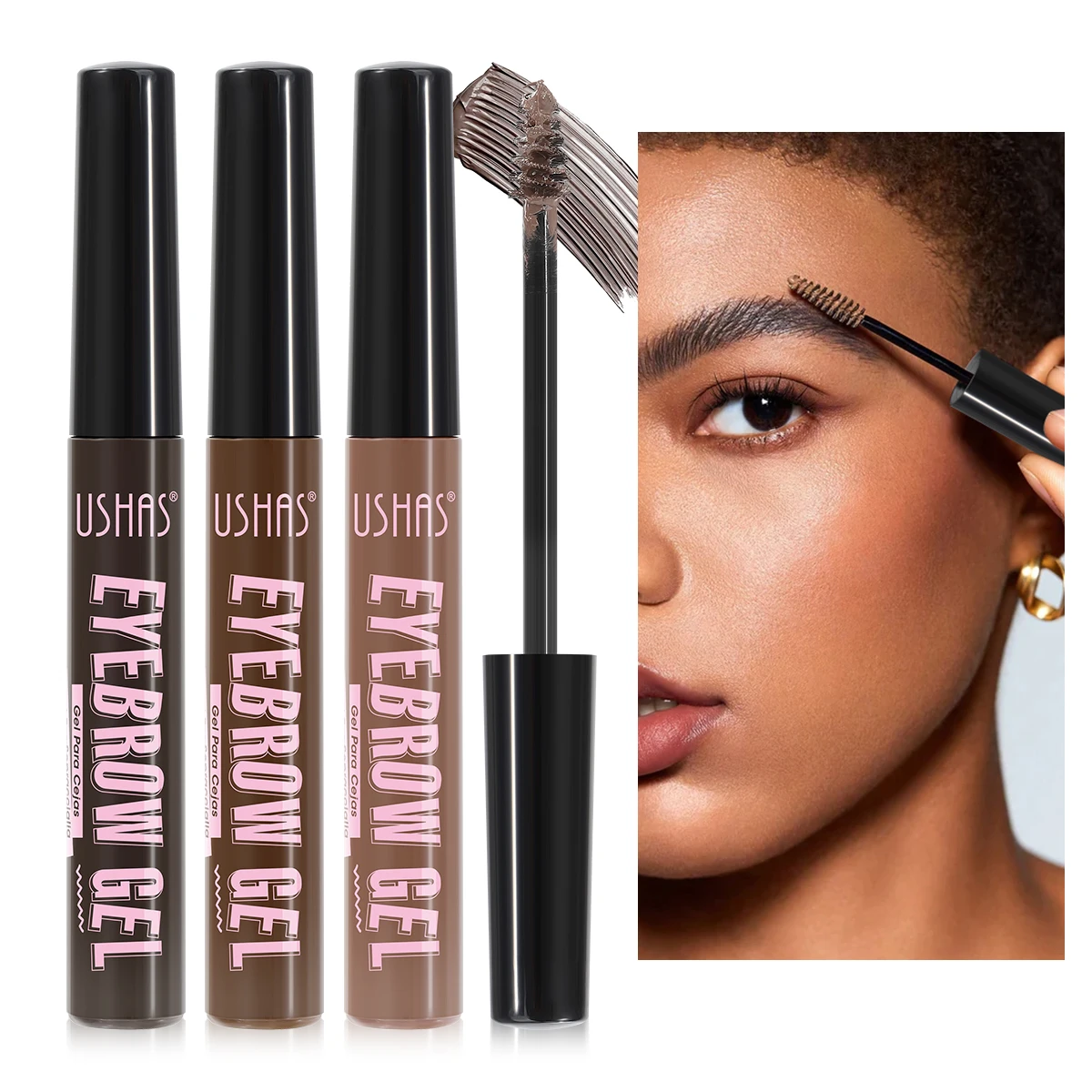 Гель для бровей USHAS 3 цвета стойкая Водостойкая тушь крем без размазывания
