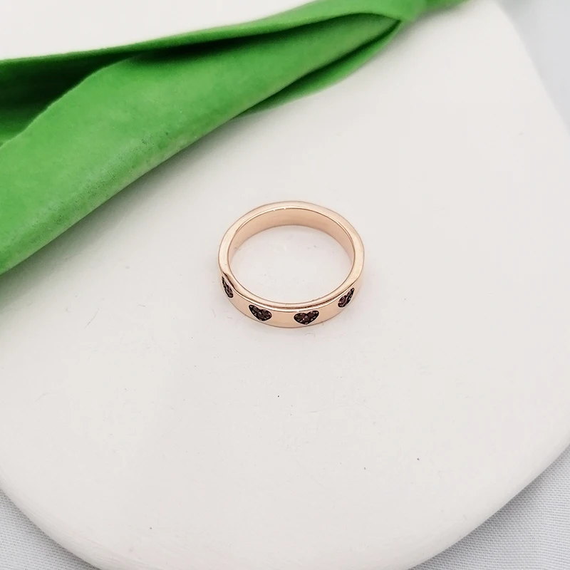 

Rose Gold Love Ring Luxury Jewelry 925 Sterling Silver New Temperament Fashion Party Gifts Free Shipping for Women
