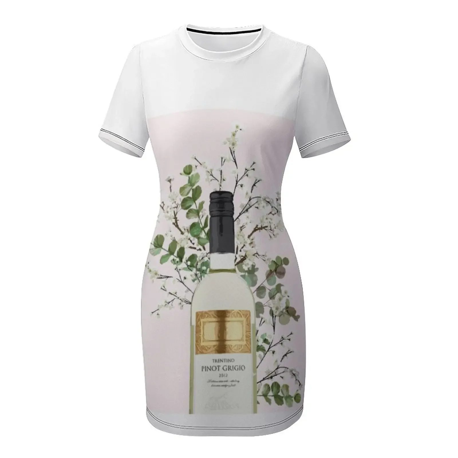 Фото Платье с короткими рукавами Pinot Grigio Artwork, летняя одежда для женщин, вечерние платья, женское роскошное платье, летнее платье на каждый день №4