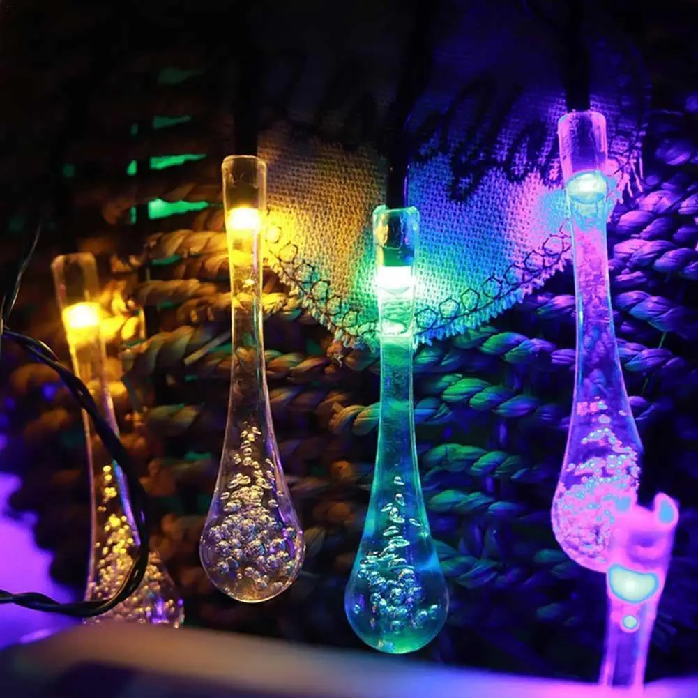 

Светодиодная уличная гирлянда на солнечной батарее, праздничная Рождественская лампа-лента для украшения сада, 7/6/5 м, 50/30/20 светодиодов