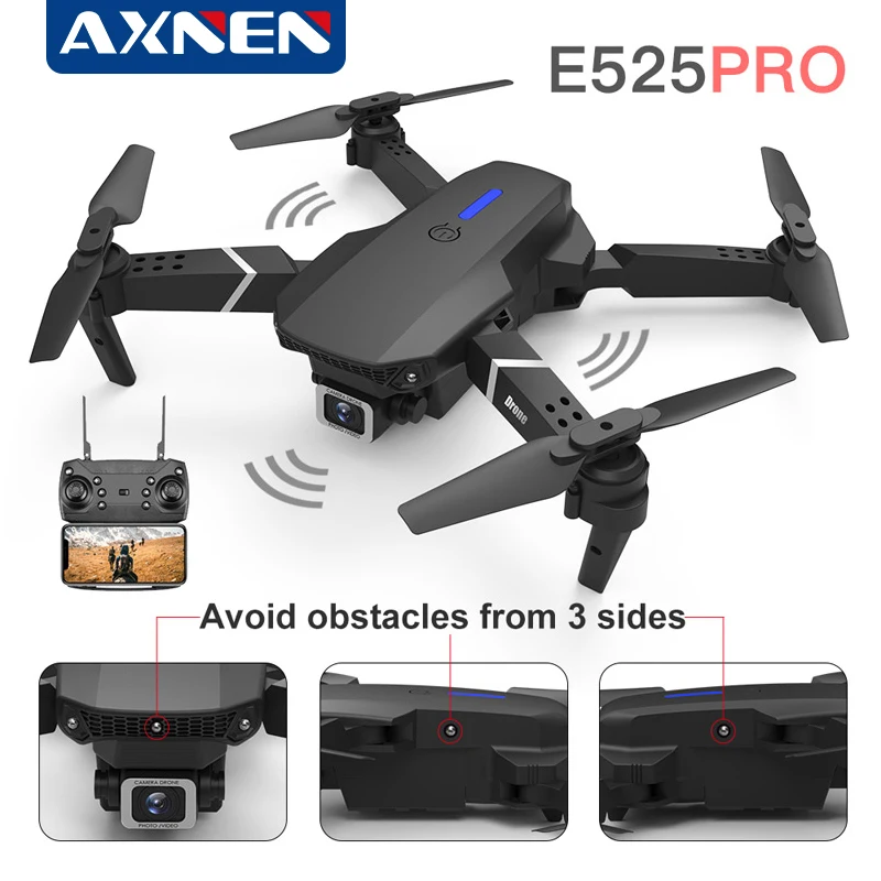 

E525 PRO RC Quadcopter Profissional Obstacle Avoidance Drone Dual Camera 1080P 4K Fixed Height Mini Dron Helicopter Toy