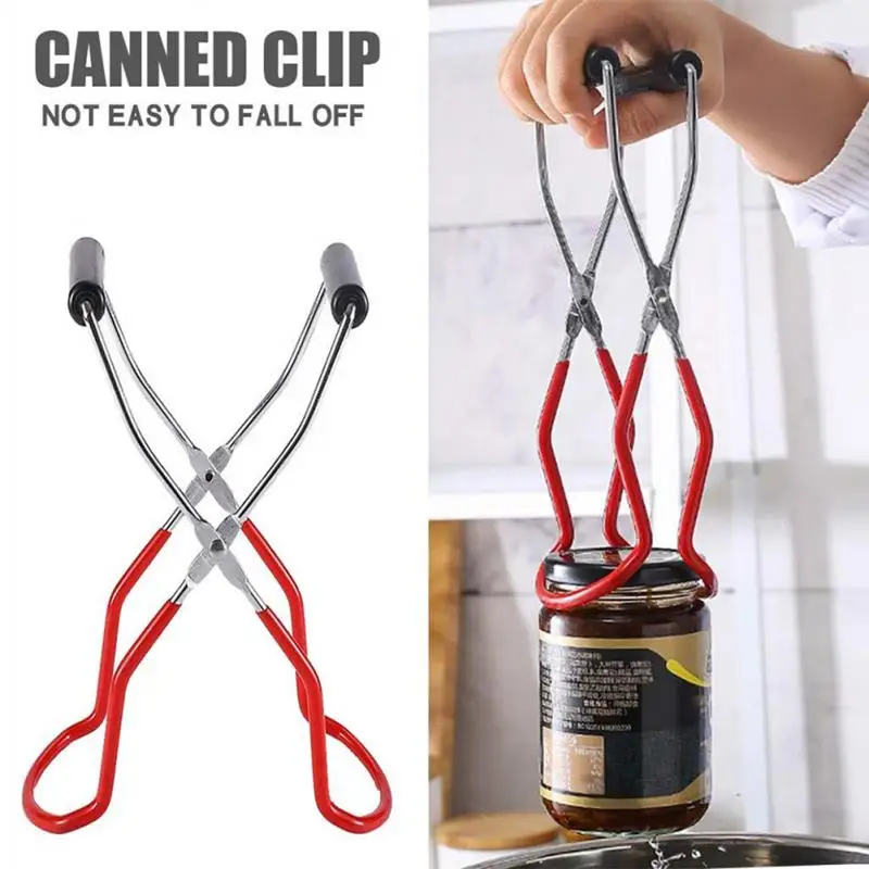 

Canning Jar Lifter Stainless Steel Can Tongs Clip Heat Resistance Anti-clip Mason Jar Lifter Glass Bottle Holder Kitchen Tool