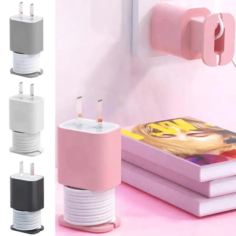 

2 in 1 Suitable Charger Silicone Protective Case Data Cable Winder Anti-break Protective Wire Storage Case Accessories