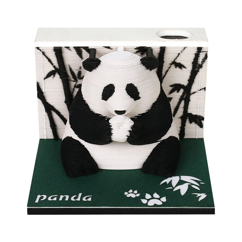 

1 шт. 3D искусство Панда настольное украшение для рабочего стола бумага «сделай сам» резьба по бумаге художественное ремесло панда для офиса