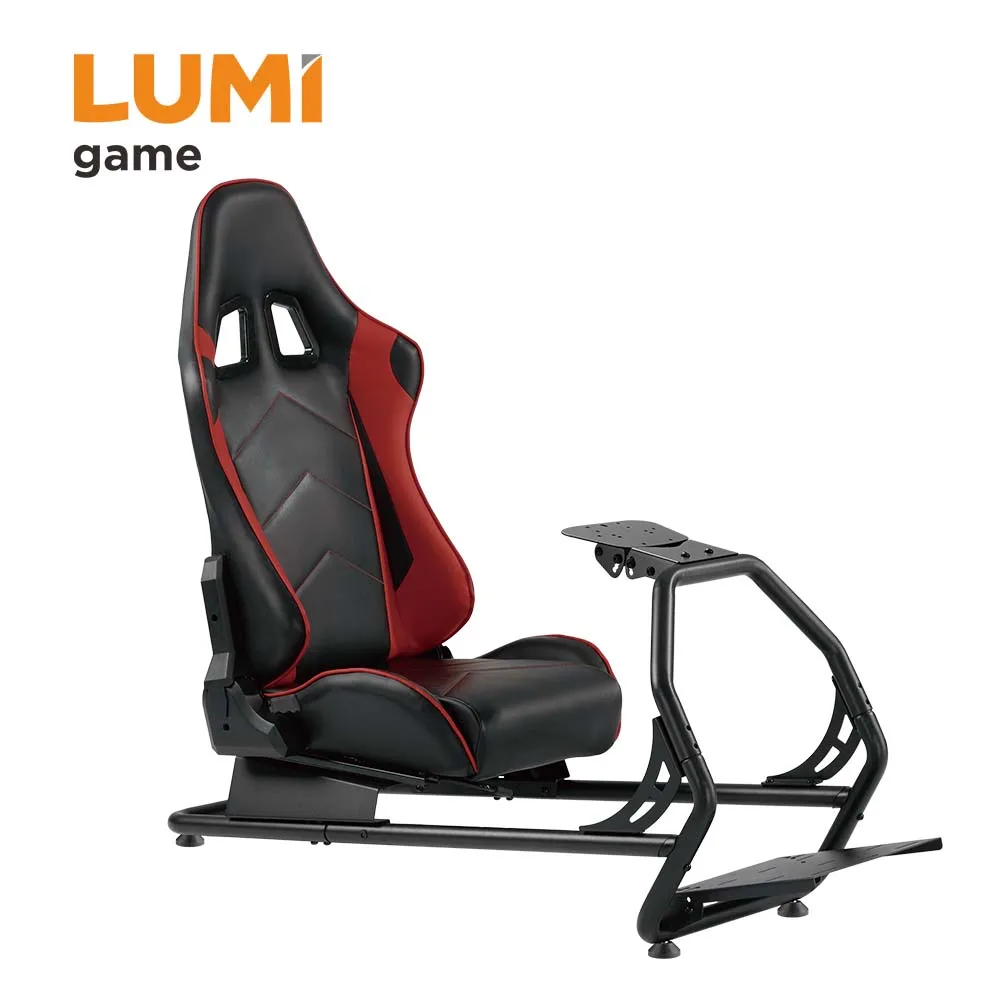 Фото Игровое кресло-симулятор LRS03-BS Classic Simulator Cockpit Racing Seat от производителя Sim Rig с подставкой для педалей и руля, совместимое с Fanatec. №1