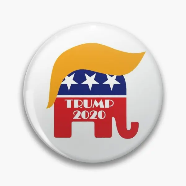 

Re Elect President Trump 2020 Republican Customizable Soft Button Pin Badge Decor Fashion Clothes Cartoon Creative Collar Lover