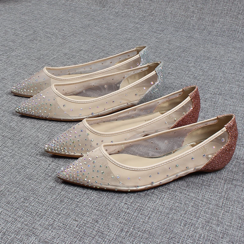 

Shoes Woman Comfortable And Elegant Pointed Toe Clogs Platform Shallow Mouth Crystal Female Footwear Increas Height Creepers Rhi