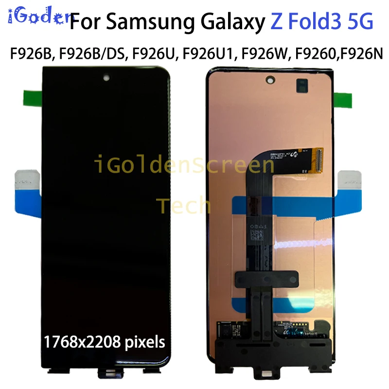 super AMOLED for Samsung Galaxy Z Fold 3 Fold3 Display LCD Touch Glass Touchscreen Panel Screen Digitizer Assembly |