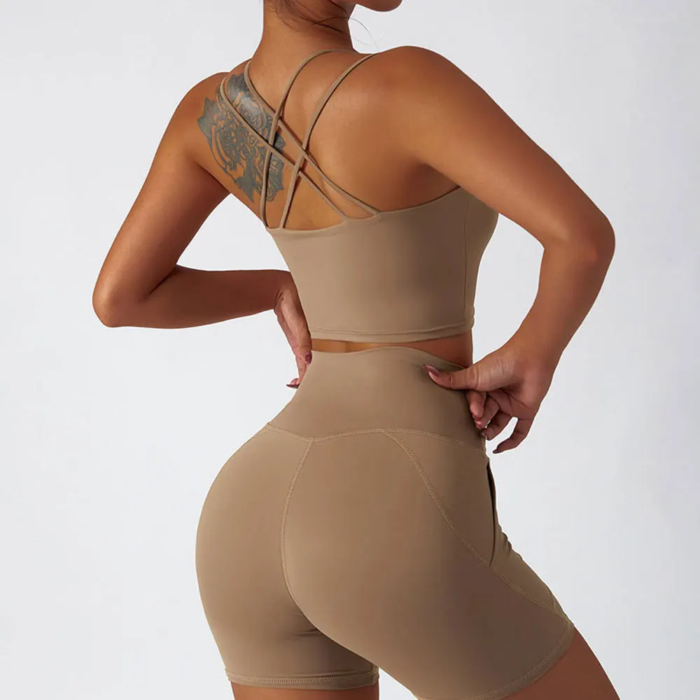 Комплект для йоги женская одежда тренажерного зала комплект Женский костюм