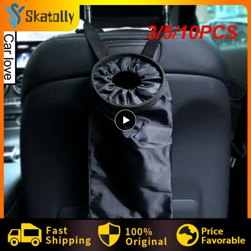 

3/5/10PCS High-capacity Vehicle-mounted Non-woven Garbage Bag Reuse Universal Seat Back Storage Hanging Bag Environmental