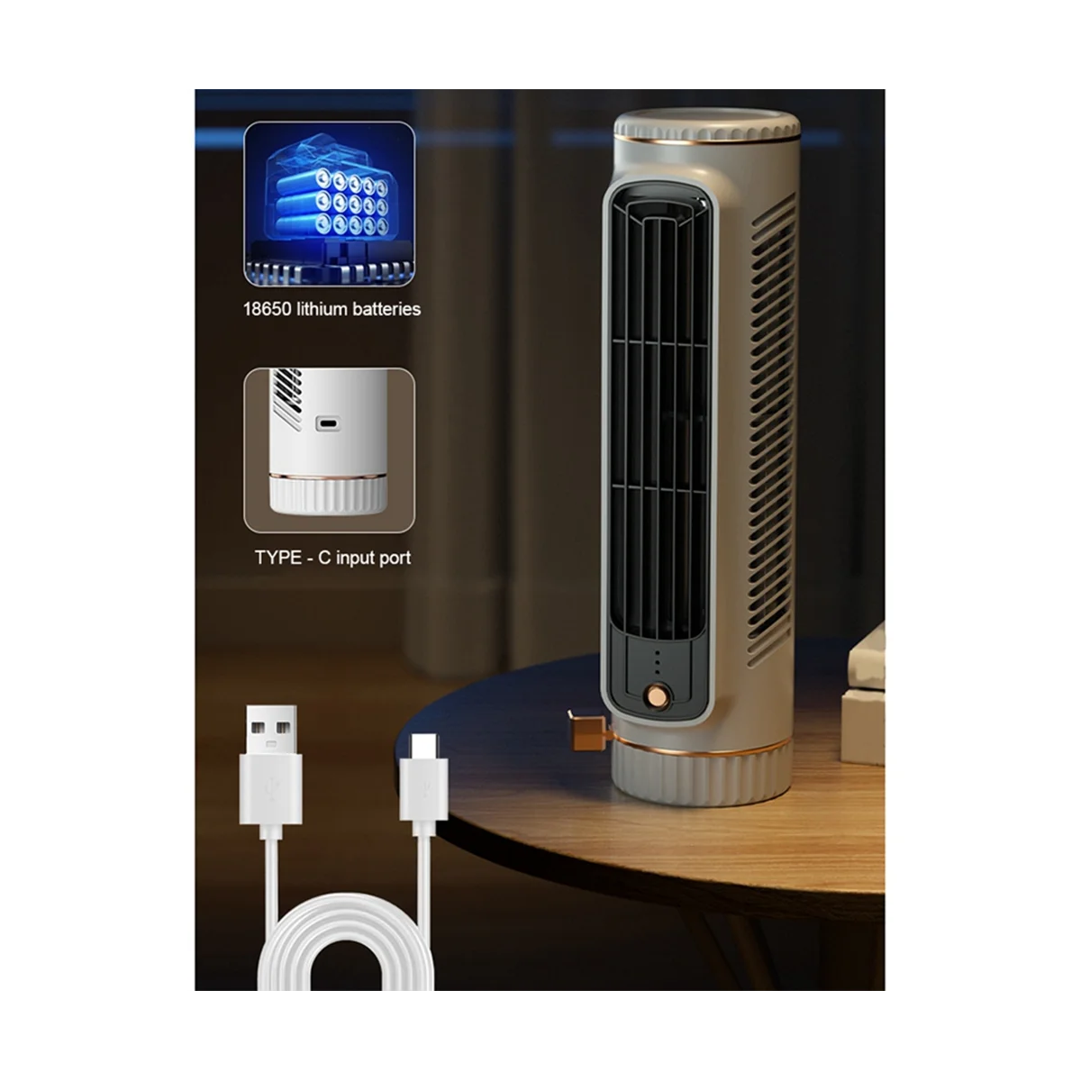

Air Circulation Bladeless Fan Tower Fan Bladeless Fan Bedroom Ultra-Quiet Dormitory Desk Floor Electric Fan Standing Fan