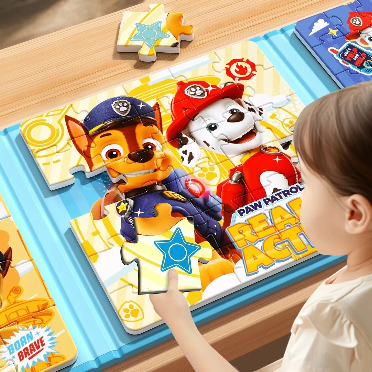 Фото Магнитная головоломка Hot Paw Patrol для детей, магнитная головоломка в возрасте, игрушки для мальчиков и девочек, интеллектуальные подарки на день рождения, магнитные №4