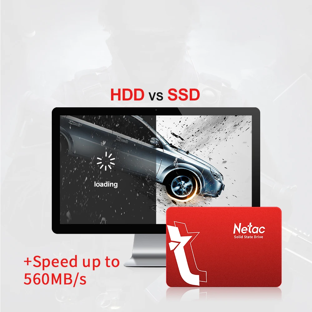 Жесткий диск Netac SSD 1 ТБ 240 ГБ 128 256 512 2 HDD SATA3 Внутренний твердотельный жесткий для