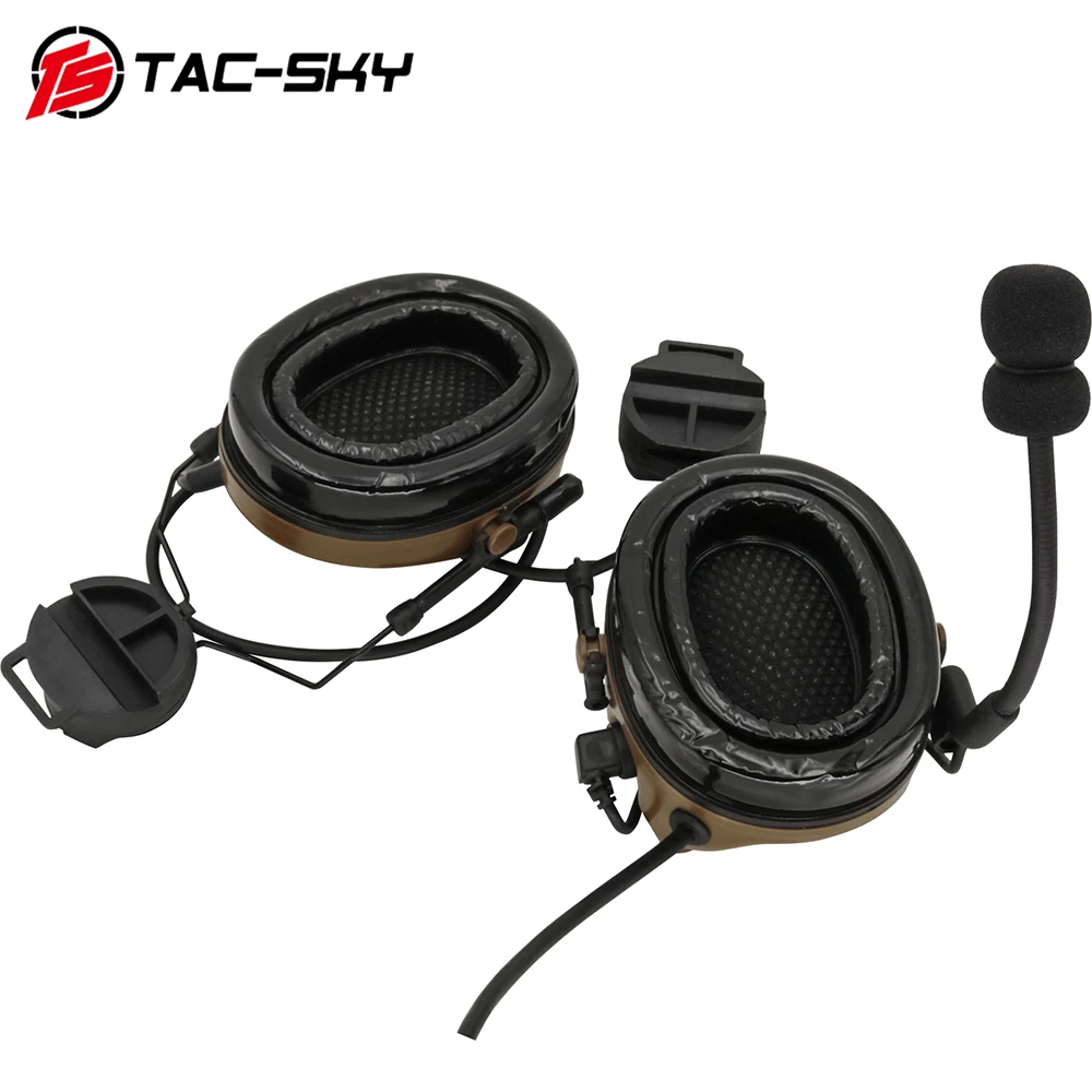 Фото Тактическая гарнитура TAC-SKY Outdoor Hunting TACSKY III с силиконовыми амбушюрами для охоты и защиты слуха от шума. №1