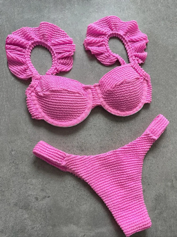 

Ruffle Bikini Women Swimwear Sexy Swimsuit Push Up Bikini Set Bathing Suit Women Bikinis 2022 Biquinis Feminino Beachwear Summer