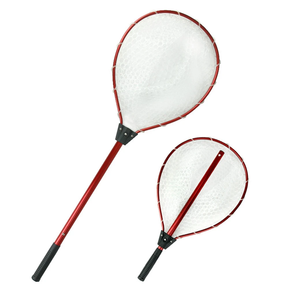 

Landing Net Fishing Net Outdoor Silicone Soft Telescopic Aluminum Alloy Extending Fit Salt Water Fresh Water Durable