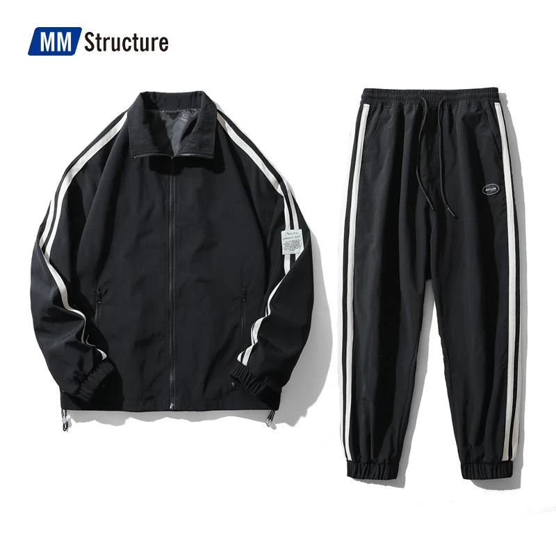 

Men's Daily Sportswear Sets Spring Autumn Casual Tracksuits Men 2 Piece Zipper Sweatshirt + Sweatpants Brand Full Zip Track Suit