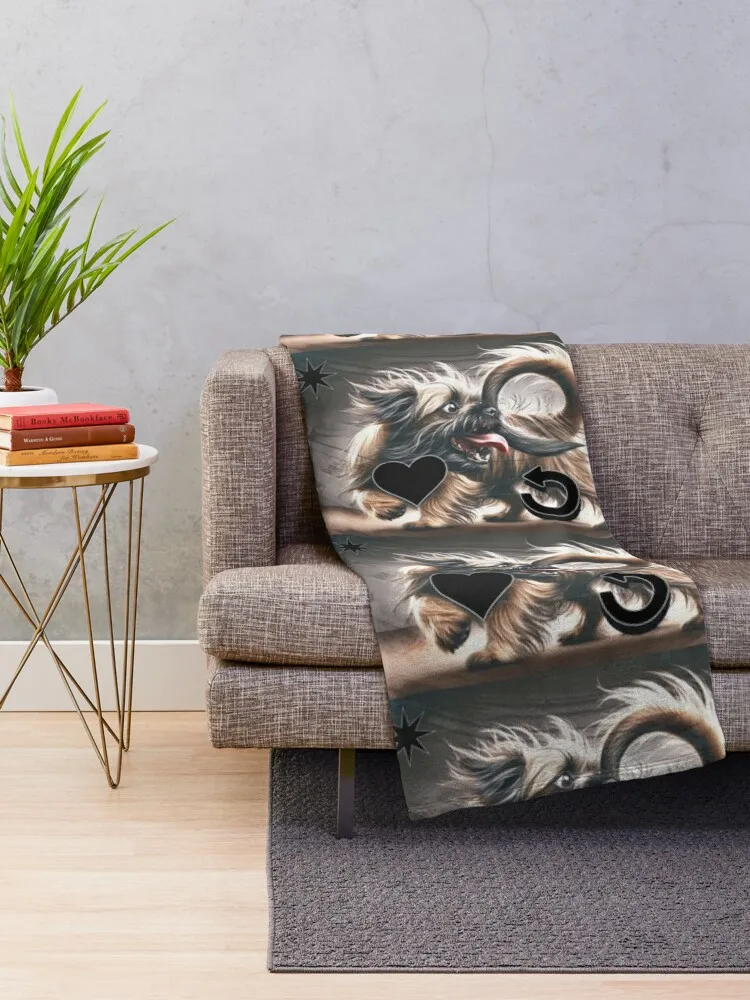 Одеяло Pugairn Cairn Terrier Chasing His Own Tail движущиеся одеяла и роскошные