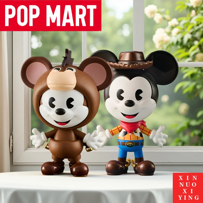 Фото Подлинная POP MART Mickey REMIXED: Микки встречает серия Pixar, слепая коробка, модные игрушки, подарок-сюрприз, украшение для рабочего стола, праздничные подарки №1
