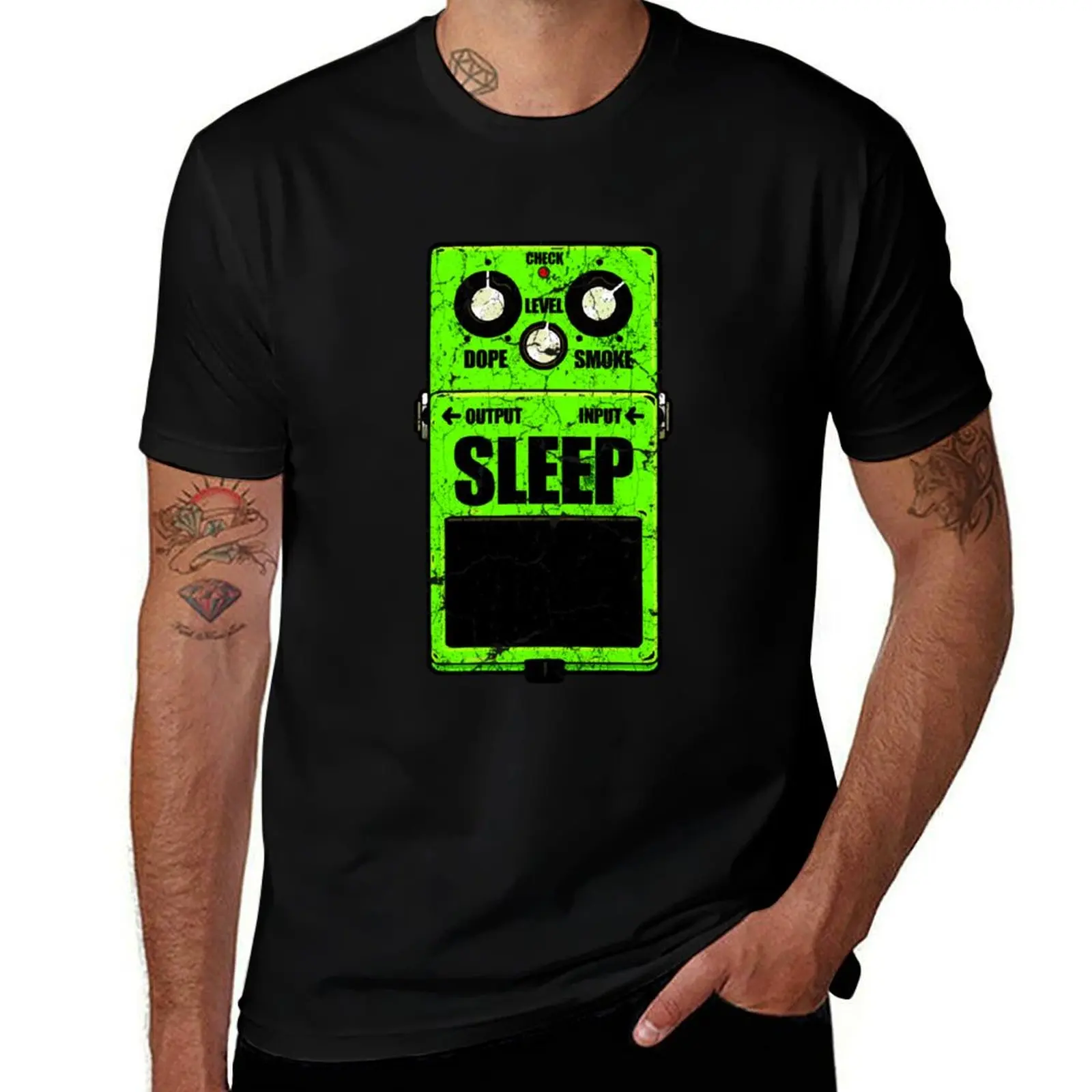 Фото Футболка Sleep Band Stompbox, повседневный легкий топ с короткими рукавами №1