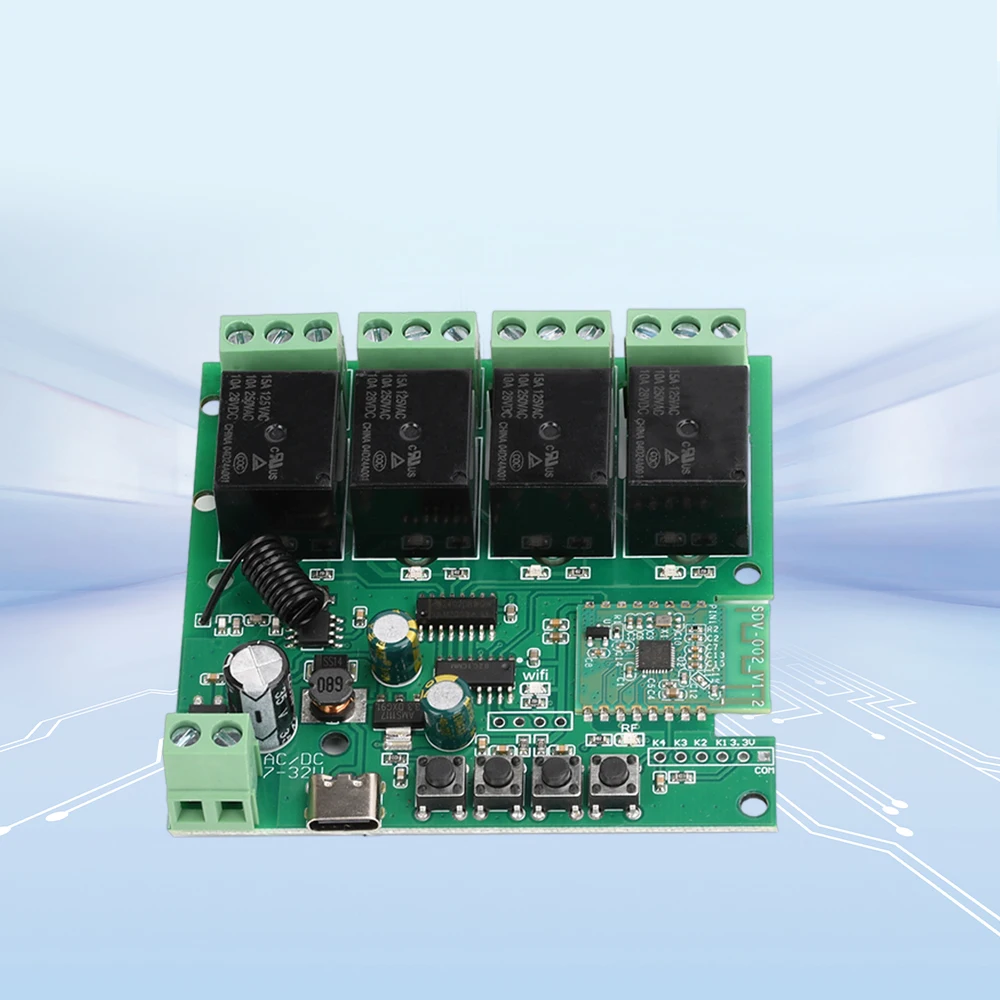 Реле переменного тока/постоянного тока 7-32 В Тип C 5 в 4-сторонний умный модуль
