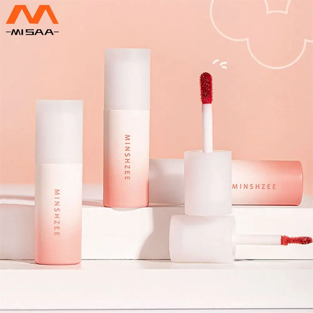 

8 Color Liquid Lipstick Non-stick Cup Lip Glaze Lips Makeup Milk Tea Lipgloss Soft Mist Lip Gloss Silky Red Lip Tint Mud