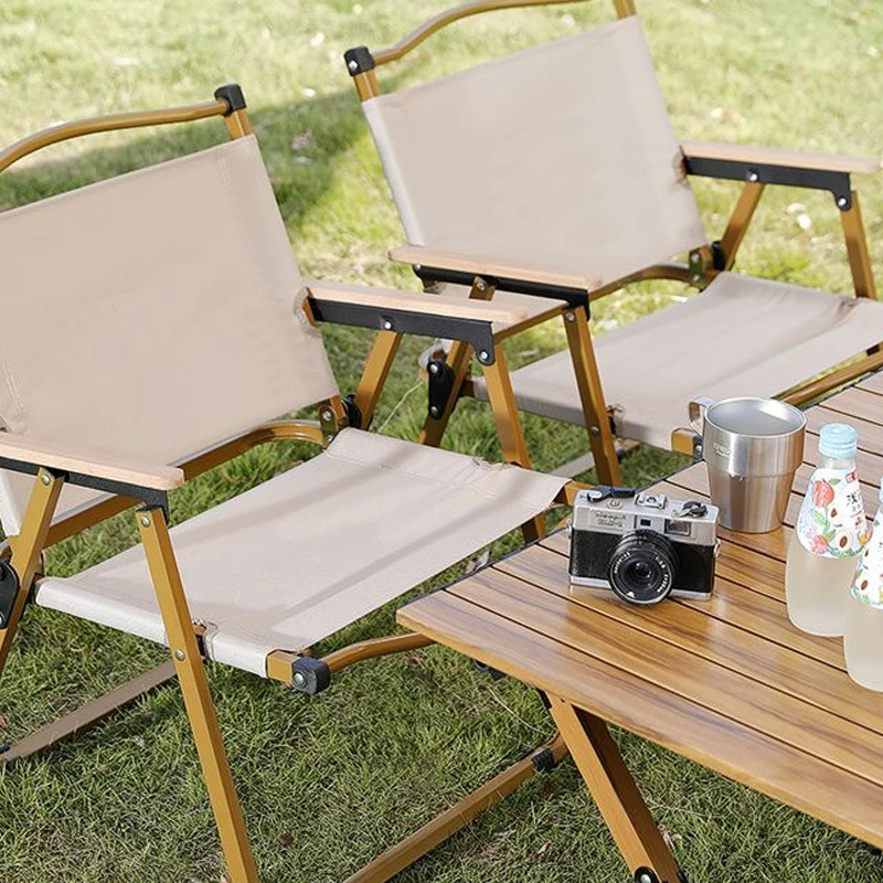 

2PCS Khaki 캠핑의자 ultralight travel Folding chair outdoor chair adult children family beach Folding chair