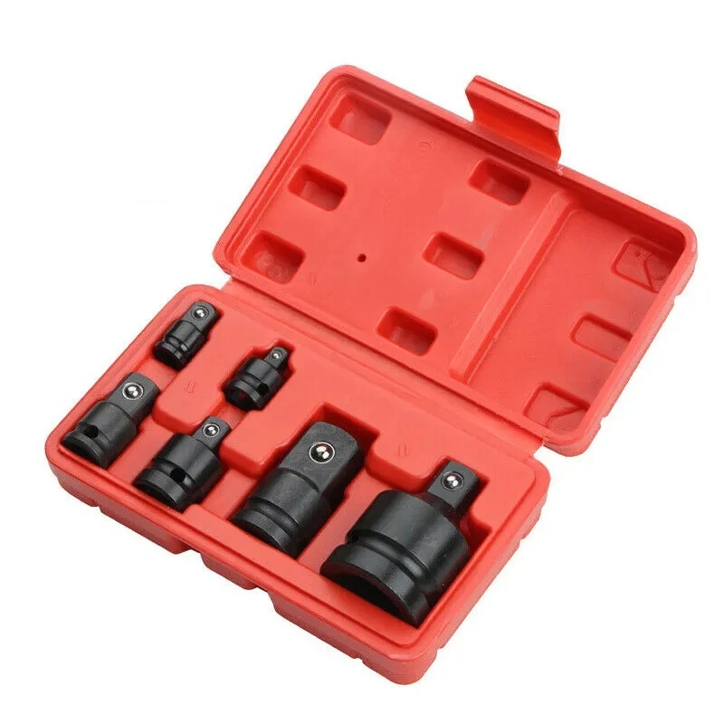 6PCS Impact Reducer & Sleeve Adapter Socket Wrench 1/4 1/2 3/8 3/4 Drive Air Ratchet Breaker Drive Spanner Set