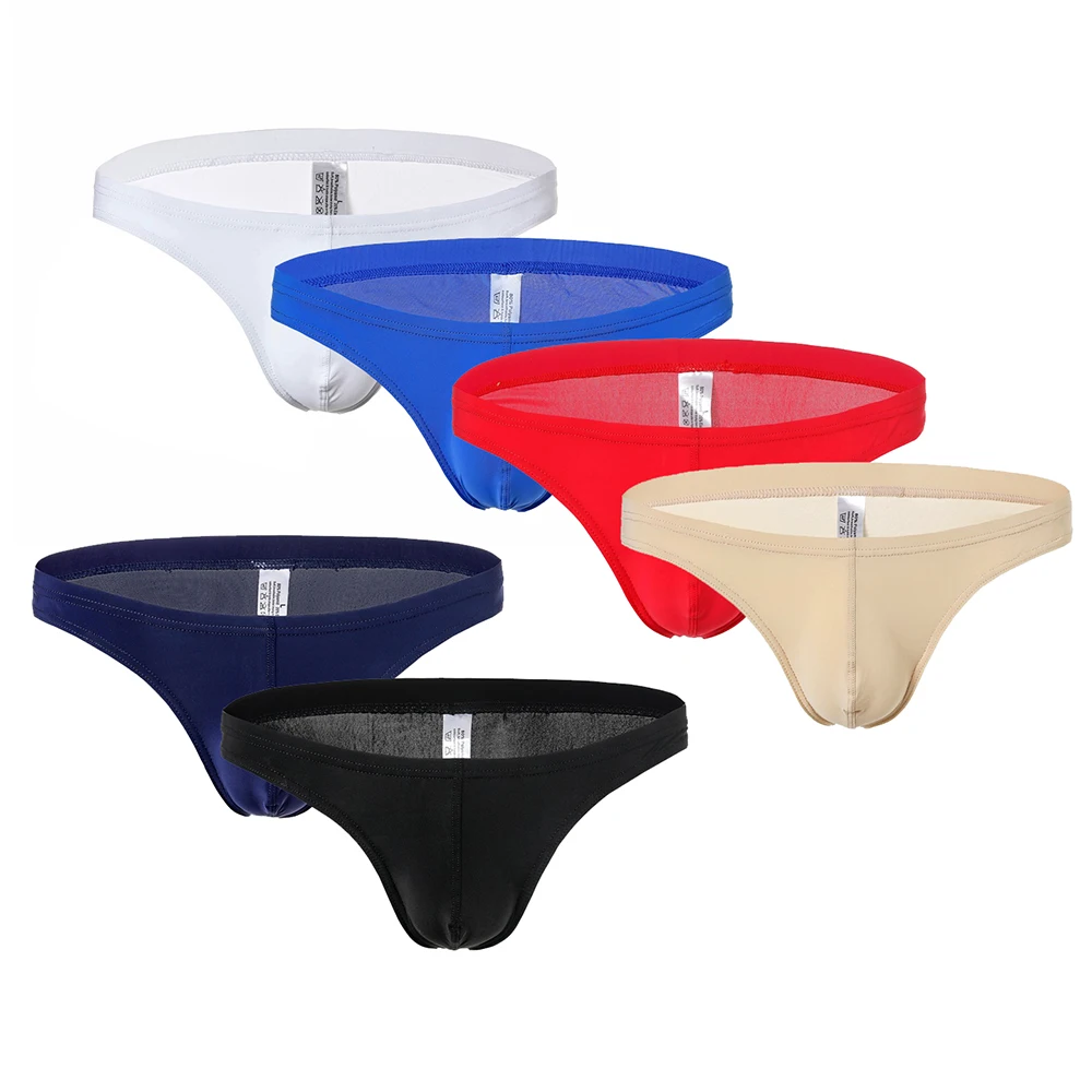 

Мужские однотонные бесшовные трусы бикини с заниженной талией
