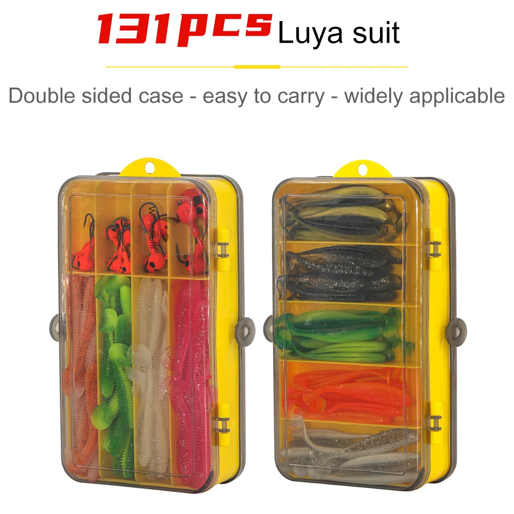 

131 шт., искусственные рыболовные приманки с Т-образным хвостом