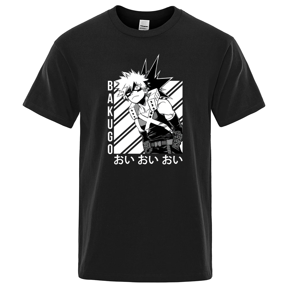 

Hot Summer My Hero Academia Cartoon Printed Man Tshirts All-Match Pure Cotton Clothes Loose Clothing Casual Soft Mans Tee Shirt