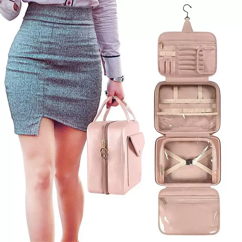 

Travel Toiletry Bag Large Capacity Travel Toiletry Bag Waterproof Hangable Travel Makeup Organizer For Toiletries Makeup Brushes