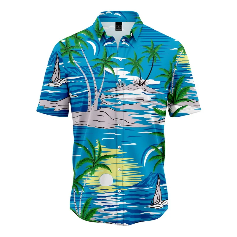 

2022 Men Hawaiian Shirt Hip Hop Streetwear 3d Printed Beach Shirt Short Sleeve Harajuku Casual Shirt Thin Tops