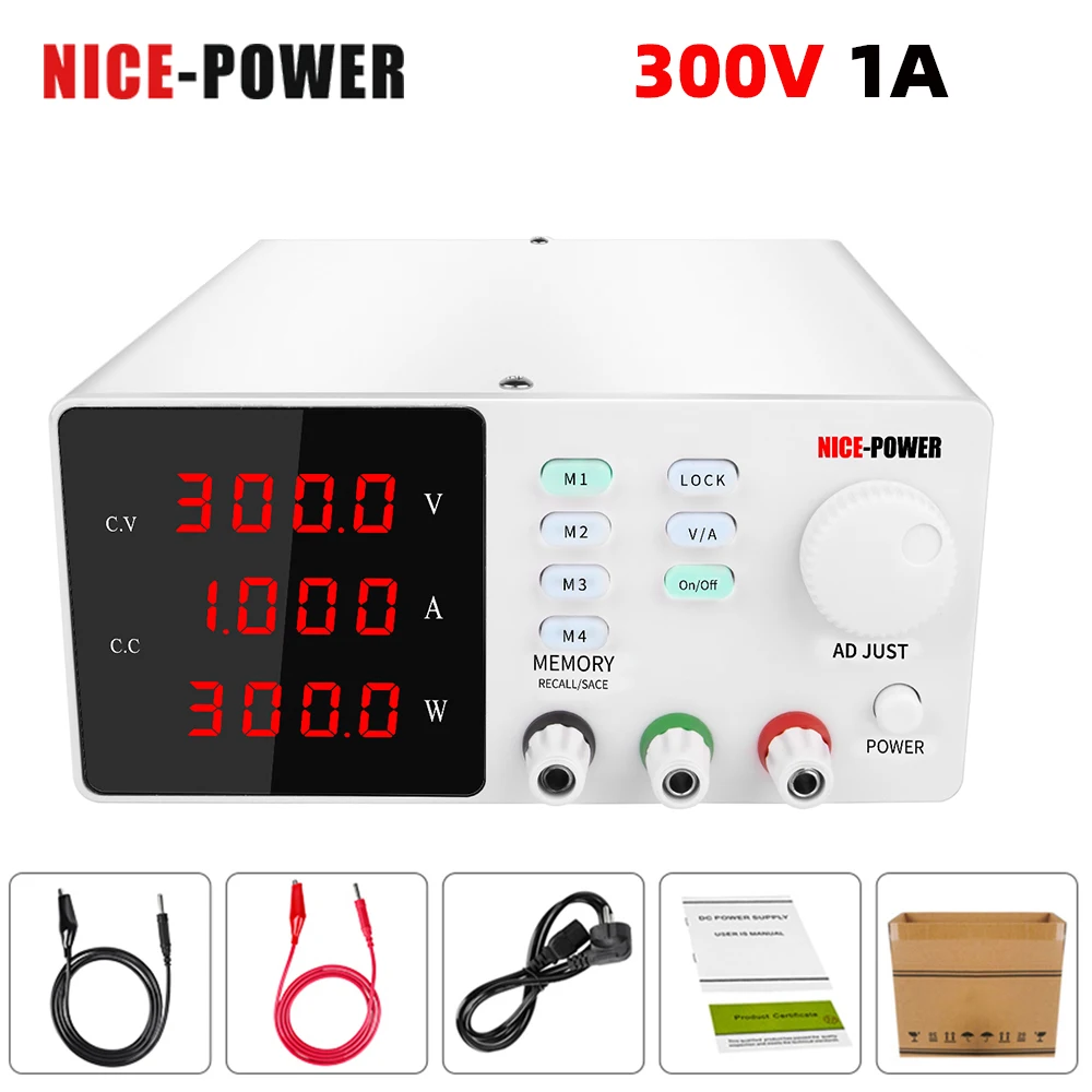 Nice-power 200v 300v 1a Fonte de Alimentação dc Programável Ajustável Função de Memória de Alta Precisão Comutação Fonte de Alimentação Regulada Reguladores de tensão/estabilizadores