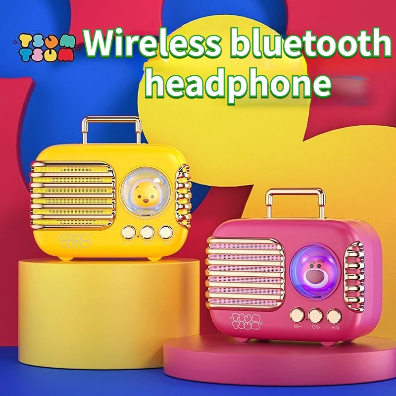 Official Genuine Disney Wireless Bluetooth Audio Subwoofer Smart Car Mini Small Night Lamp Household Desk Subwoofer Soundbar