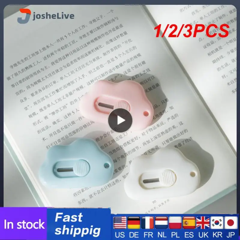 

1/2/3PCS Cute Rabbit Cloud Color Mini Portable Utility Knife Paper Cutter Cutting Paper Razor Blade Office Stationery Cutting
