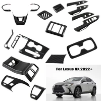 for lexus nx 2022 2023 abs carbon fiber interior center console gear armrest box panel air vent outlet cover trim stickers