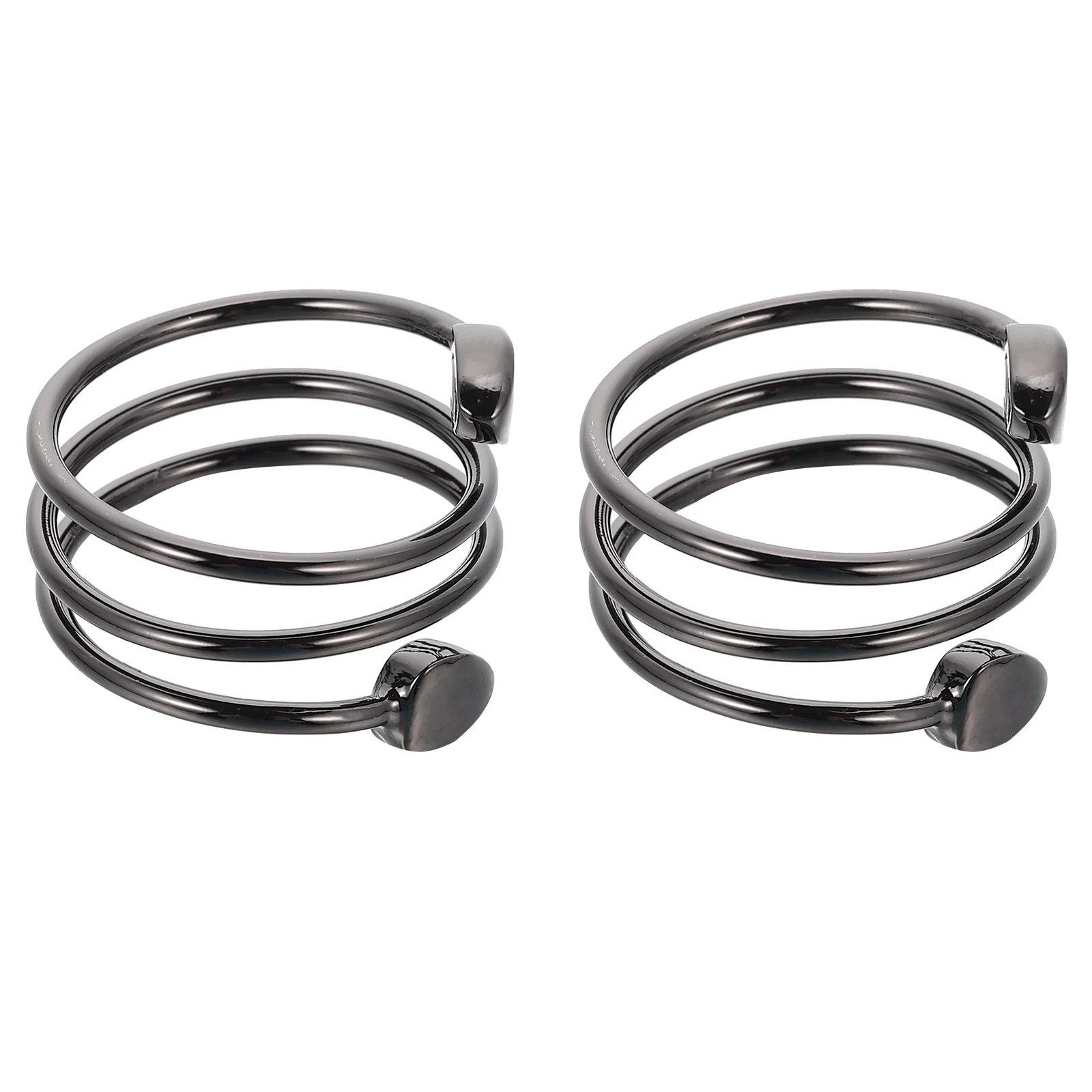 

2Pcs Rings Unisex Finger Ornament Heart Elements Rings Magnet Energy Ring Decorative Heart Ring for Decor Photo