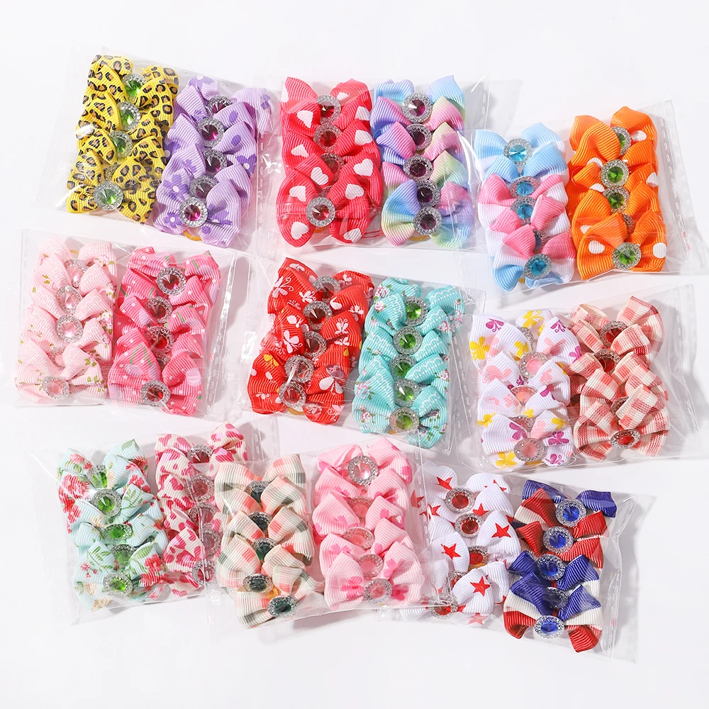 Детские резинки для волос с бантом 10 шт