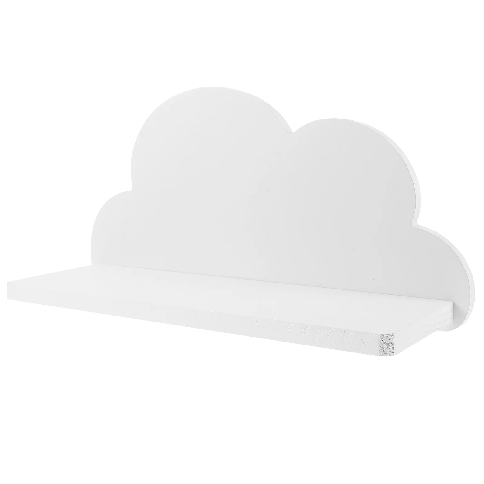 

Punch Free Wall Holder Wooden Wall Self Cloud Shape Baffle Shelf for Home Bathroom