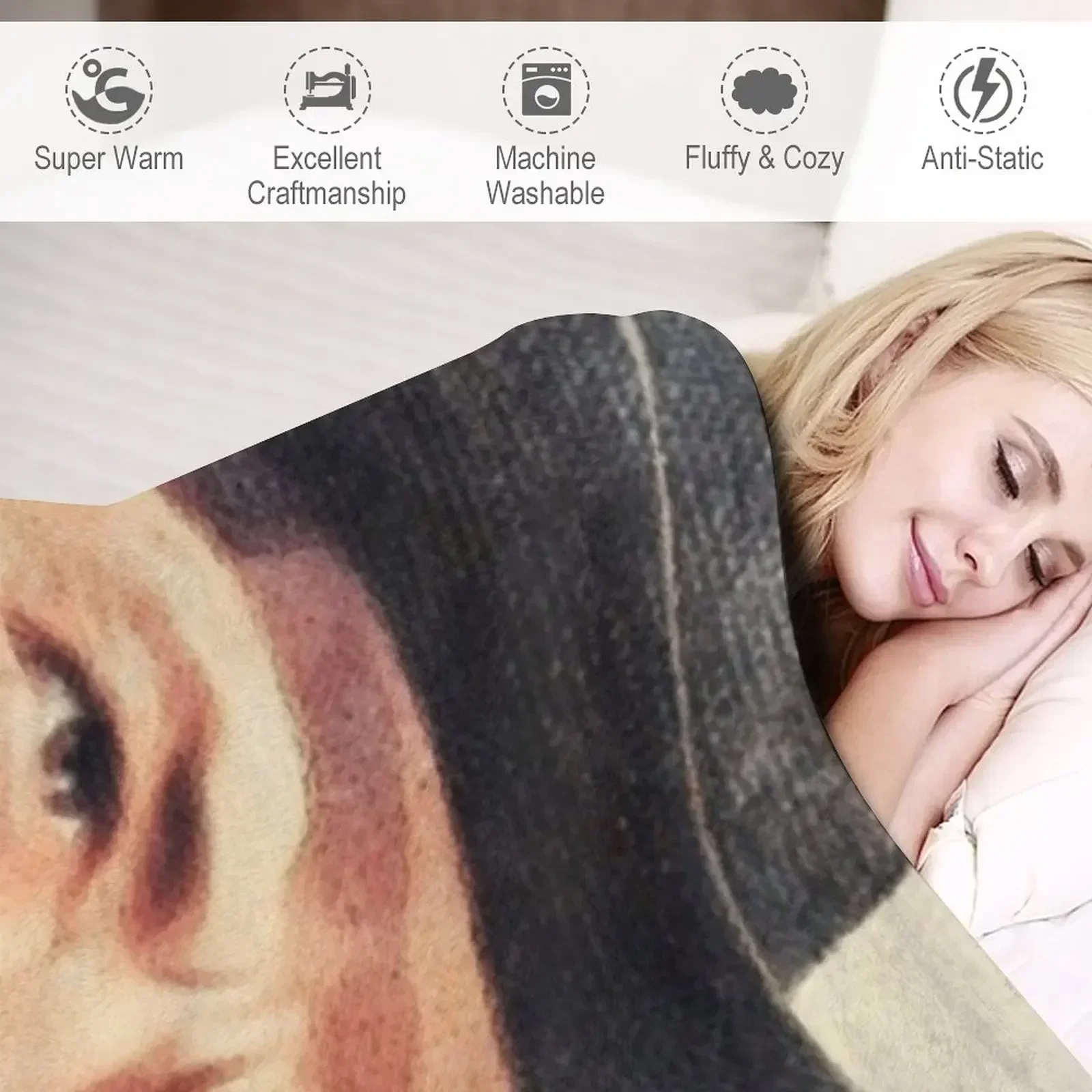 Ли Ван Клеф кинолегенда плед для декоративного дивана винтажные одеяла