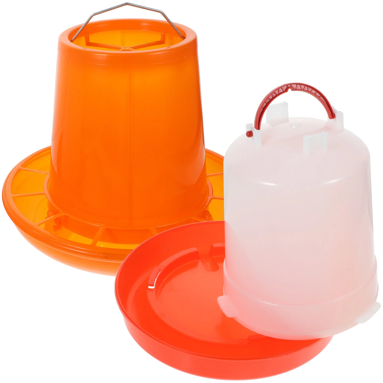 

Feeding Water Feeder Household Chick Plastic Pitcher Waterer Kit Poultry Automatic Farm Jar Chicken Set Containers