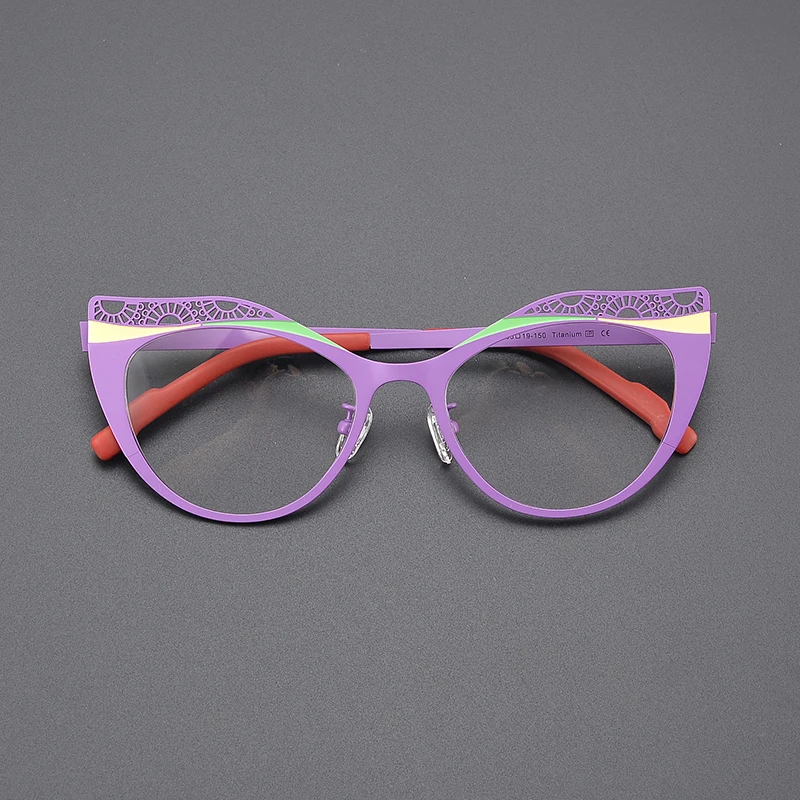 Цветная Ультралегкая титановая нишевая оправа для очков мужчин и женщин Модный