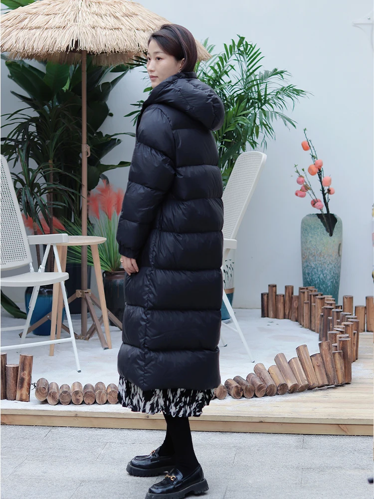 Women Long Down Jacket New Casual Style Thick White Duck Down Jackets Autumn Winter Coats And Parkas Female Outwear