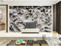 3d photo wallpaper on the wall european style gray and white relief figures bedroom home decor wallpaper for wall in rolls