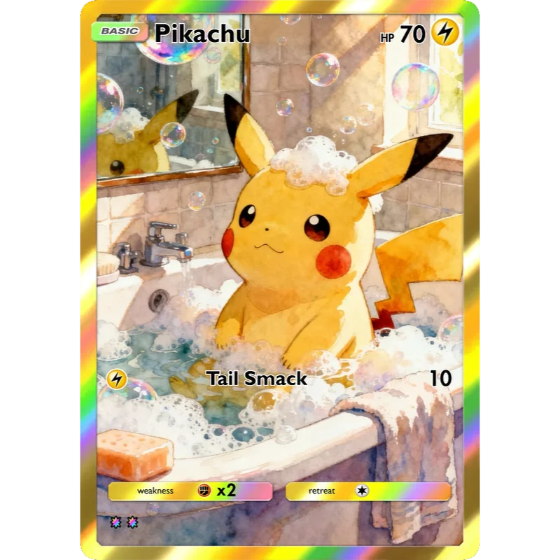 Фото Набор из 4 карт Pokemon: Бульбазавр, Пикачу, Сквиртл, Псайдак. Коллекционные карты PTCG, редкие голографические аниме-карты. Подарок для покемонов-фанатов. №3