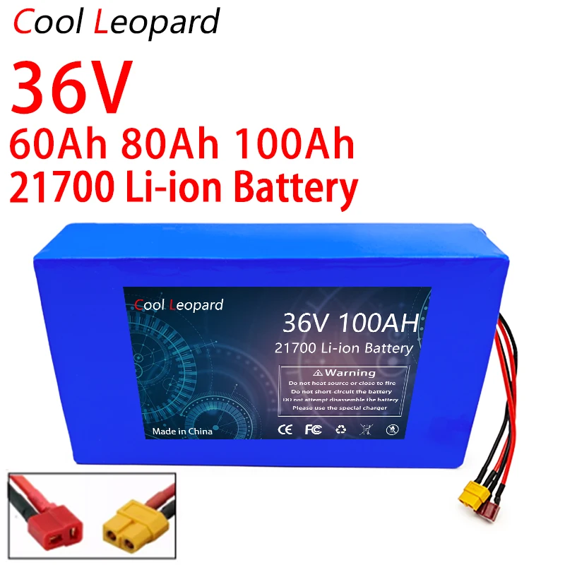 

2023 New High Power E-bike 21700 36V 60Ah 80Ah 100Ah Lithium Battery Pack,Built-in BMS,For Electric Bicycle 36V Li-ion Battery