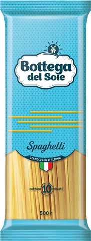 «Bottega del Sole», макаронные изделия «Спагетти», 500 г - изображение